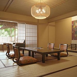 日式风格客厅整体模型