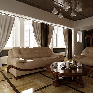 客厅沙发整体模型