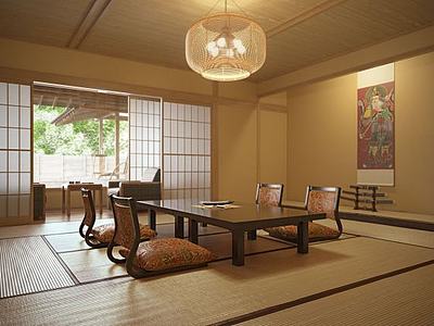 日式客厅整体模型