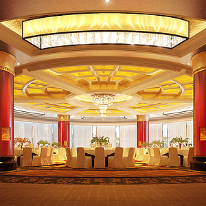 中国饭店宴会厅整体模型