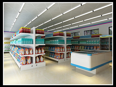 工装,室内,场景,商场超市3d模型