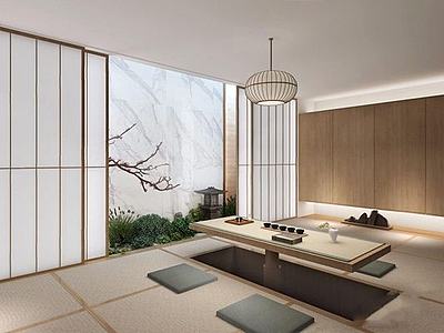 日式茶室整体模型