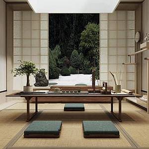 日式茶室整体模型