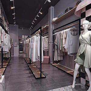 现代女装店整体模型