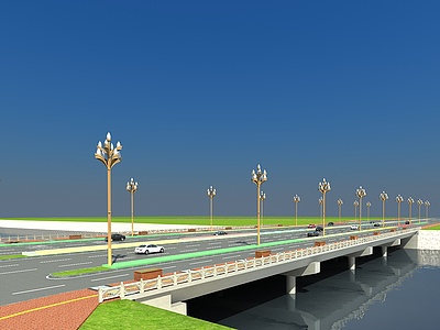 现代大桥整体模型