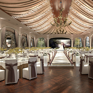 婚礼宴会厅整体模型