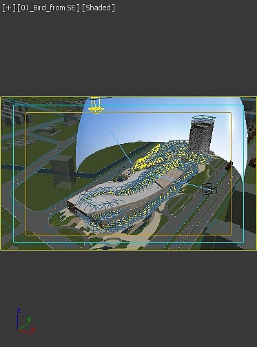 建筑规划鸟瞰透视3D模型整体模型