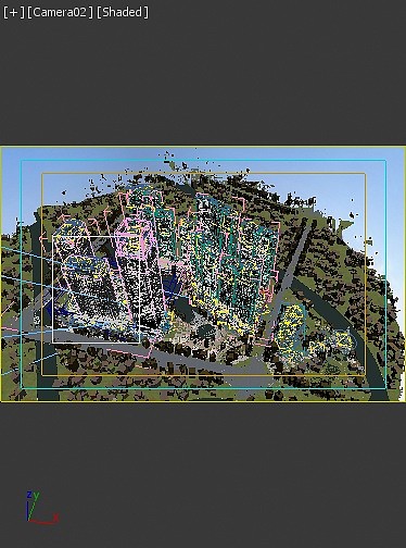 城市<font class='myIsRed'>景观建筑</font>鸟瞰3d模型整体模型
