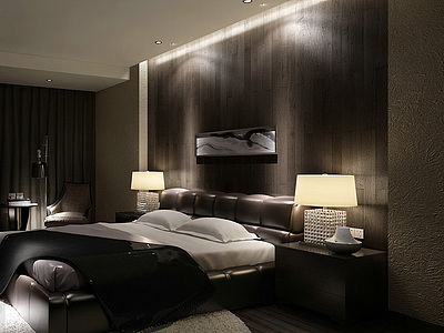 现代卧室整体模型