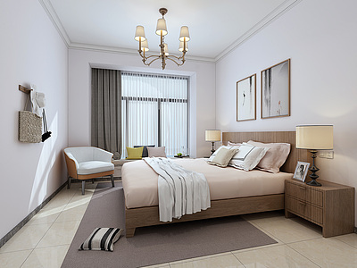 现代卧室整体模型
