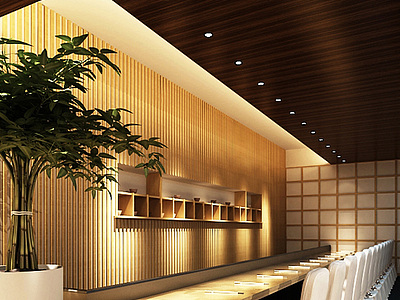 日式餐厅3d模型3d模型