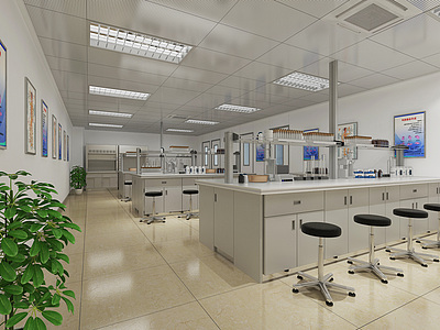 学校实验室、医院实验室3d模型3d模型