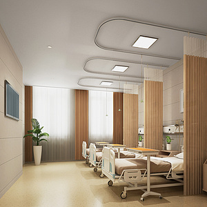 现代医院病房整体模型