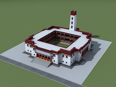 藏式博物馆整体模型