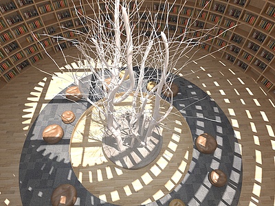 圆顶图书馆3d模型3d模型
