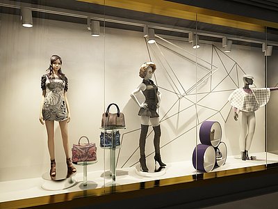 服装店橱窗3d模型