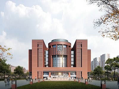 天津科技大学教学楼3d模型