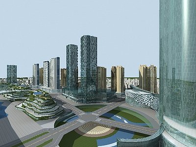 城市街道规划整体模型