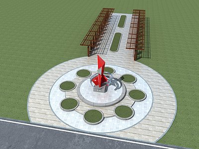 广场景观小品3d模型