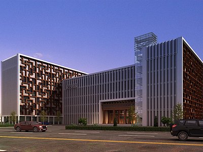 中医院建筑外观3d模型