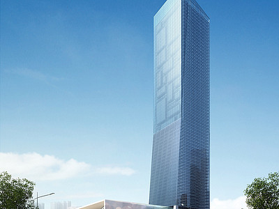 室外建筑广场高层办公大楼3d模型3d模型