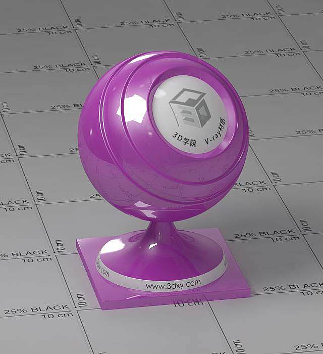 紫色塑料vray材质球