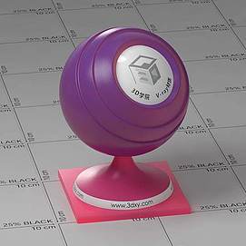 红紫色半透明塑料Vary材质球球