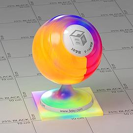 彩色半透明塑料Vary材质球球