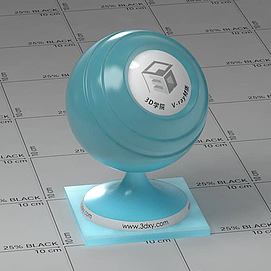 浅蓝色半透明塑料Vary材质球球