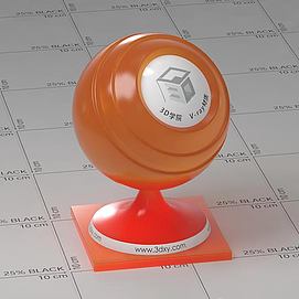 橙色半透明塑料Vary材质球球