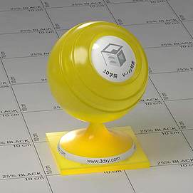 黄色半透明塑料Vary材质球球