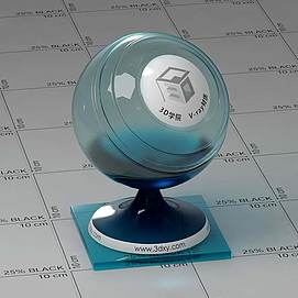 兰色玻璃Vary材质球球