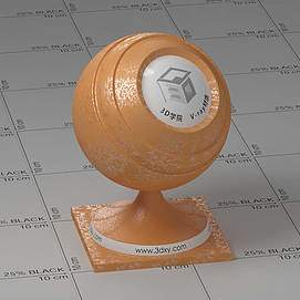 橙色墙布Vary材质球球