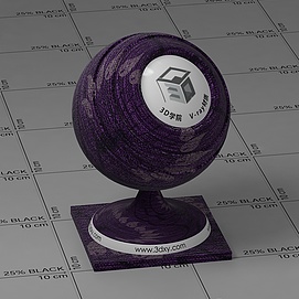 紫色花紋布Vary材質球