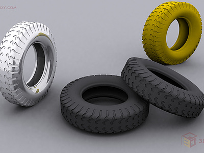 【建模技巧】3dmax制作簡單汽車輪胎