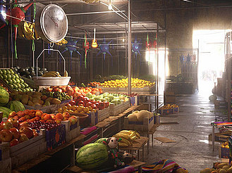 水果市场场景制作解析