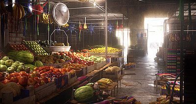 水果市场场景制作解析