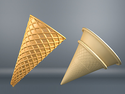 C4D制作冰淇淋甜筒