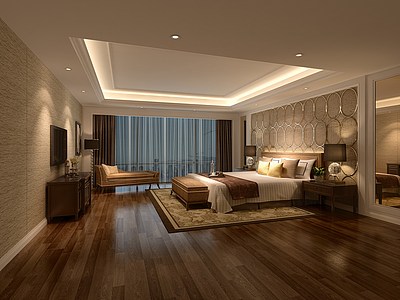 古典卧室模型3d模型