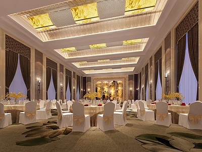 酒店宴会厅整体模型