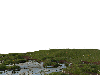 草地河塘3d模型3d模型
