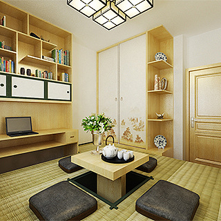 日式榻榻米客厅3d模型