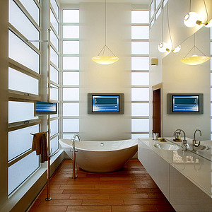 现代浴室空间整体模型
