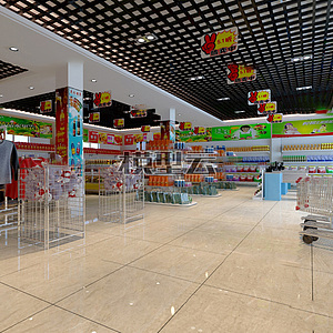 商场超市整体模型
