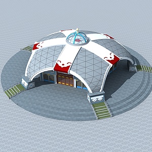 新疆展览馆3d模型