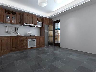 厨房橱柜3d模型3d模型