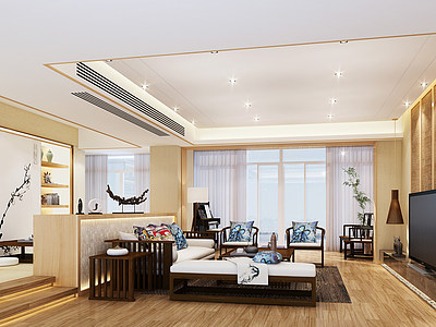 新中客厅3d模型