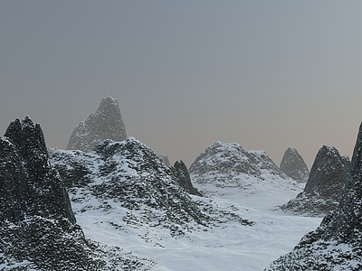 雪山场景3d模型3d模型