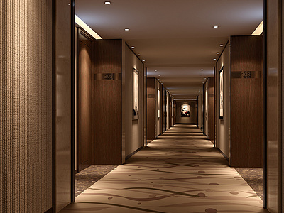 酒店走廊整体模型