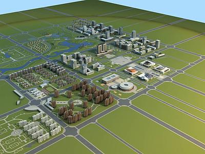 城市规划设计3d模型3d模型